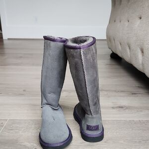 UGG Charcoal and Violet Tall Boots